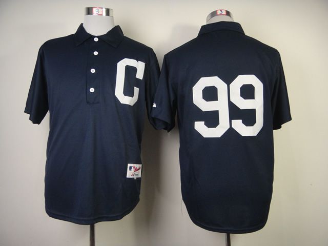Men Cleveland Indians 99 Vaughn Blue 1902 MLB Jerseys
